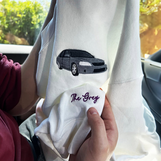 Besticktes Sweatshirt mit Autoumriss, Hoodie, Autoportrait, Truck Portrait, Papa Geschenk, Personalisiertes Sweatshirt, Geschenk für ihn