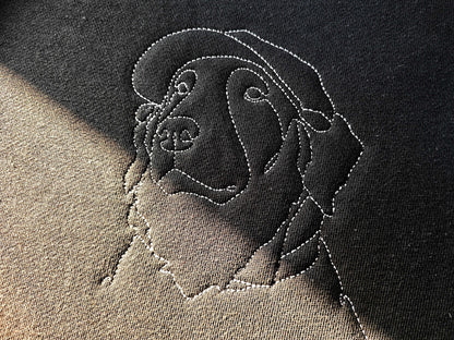 Bestickter Kapuzenpullover Mit Hund, Personalisiertes Einzeiliges Haustier-Sweatshirt, Sweatshirt Für Hundemama, Individuelle Geschenke Für Hundebesitzer