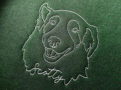 Bestickter Kapuzenpullover Mit Hund, Personalisiertes Einzeiliges Haustier-Sweatshirt, Sweatshirt Für Hundemama, Individuelle Geschenke Für Hundebesitzer