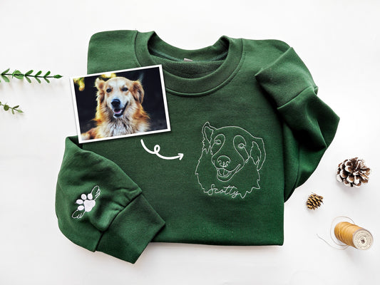 Bestickter Kapuzenpullover Mit Hund, Personalisiertes Einzeiliges Haustier-Sweatshirt, Sweatshirt Für Hundemama, Individuelle Geschenke Für Hundebesitzer