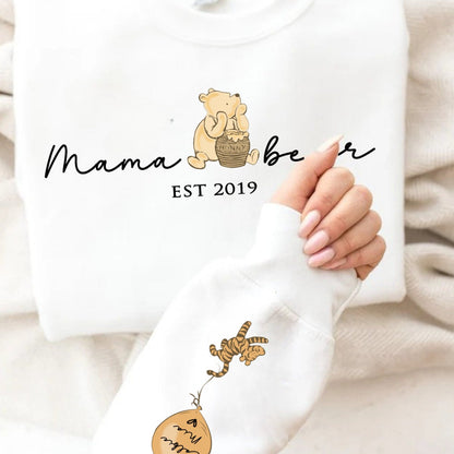 Mama Bär Sweatshirt. Personalisiertes Mama Sweatshirt mit den Namen der Kinder. Sweatshirt Geschenk für Mama. Mama Bär Pullover.