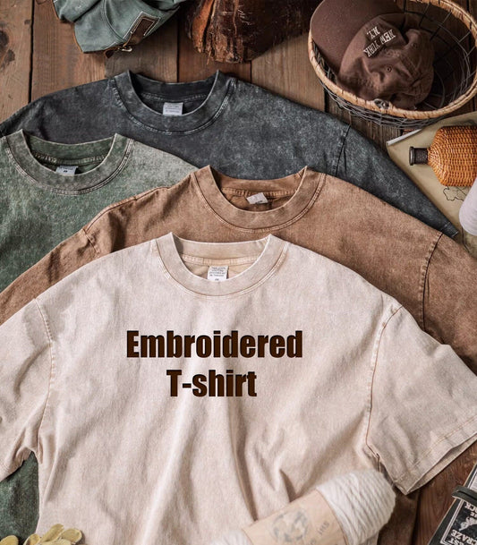 Benutzerdefiniertes T-Shirt, personalisierte bestickte T-Shirts, besticktes T-Shirt, Vintage-Top, besticktes T-Shirt, Geschenk für ihn, personalisierte Geschenke