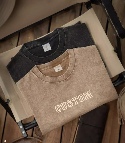 Benutzerdefiniertes besticktes T-Shirt, Benutzerdefiniertes Text-Shirt, Benutzerdefiniertes Logo-Shirt, personalisiertes besticktes T-Shirt, kurzärmeliges besticktes T-Shirt