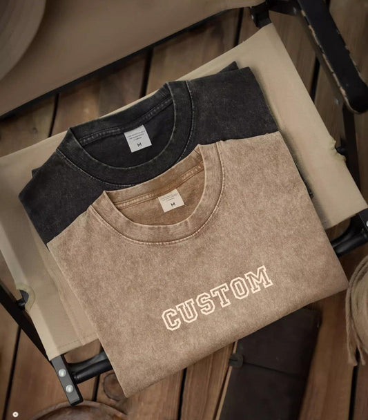 Benutzerdefiniertes besticktes T-Shirt, Benutzerdefiniertes Text-Shirt, Benutzerdefiniertes Logo-Shirt, personalisiertes besticktes T-Shirt, kurzärmeliges besticktes T-Shirt