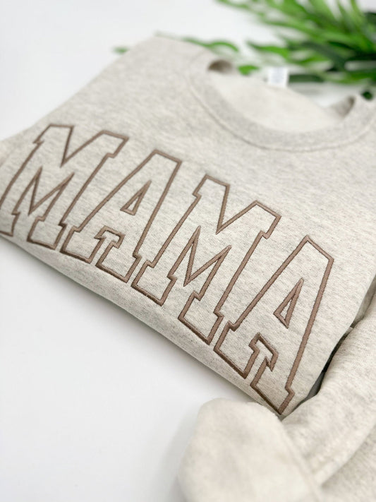 BESTICKTES Mama Sweatshirt, Geburtstagsgeschenk Mama Crewneck, personalisiertes Sweatshirt, trendige Crewnecks für Frauen, Mama-Geschenke, Muttertage