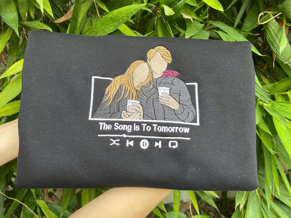 Individuell bestickter Hoodie mit Foto, personalisiertes Partner-Sweatshirt, romantische Partner-Bekleidung