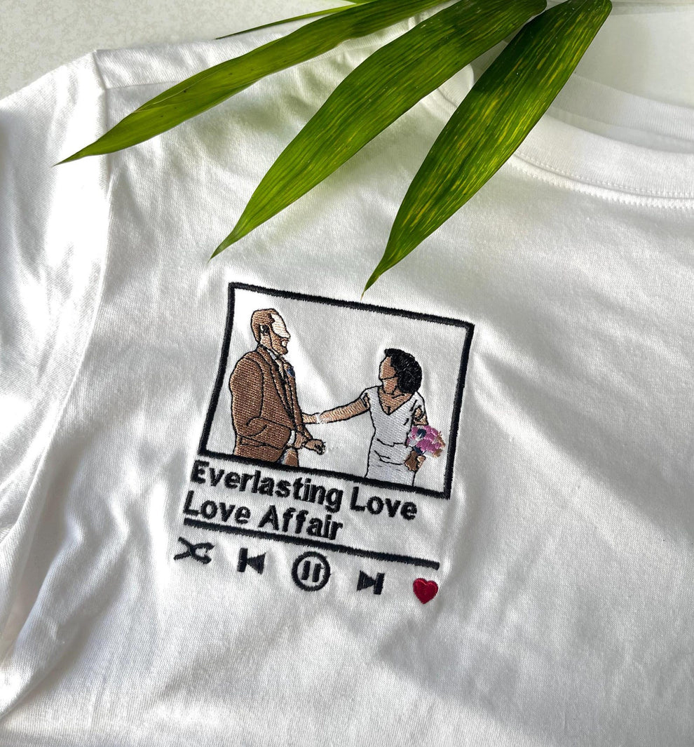 Individuell bestickter Hoodie mit Foto, personalisiertes Partner-Sweatshirt, romantische Partner-Bekleidung