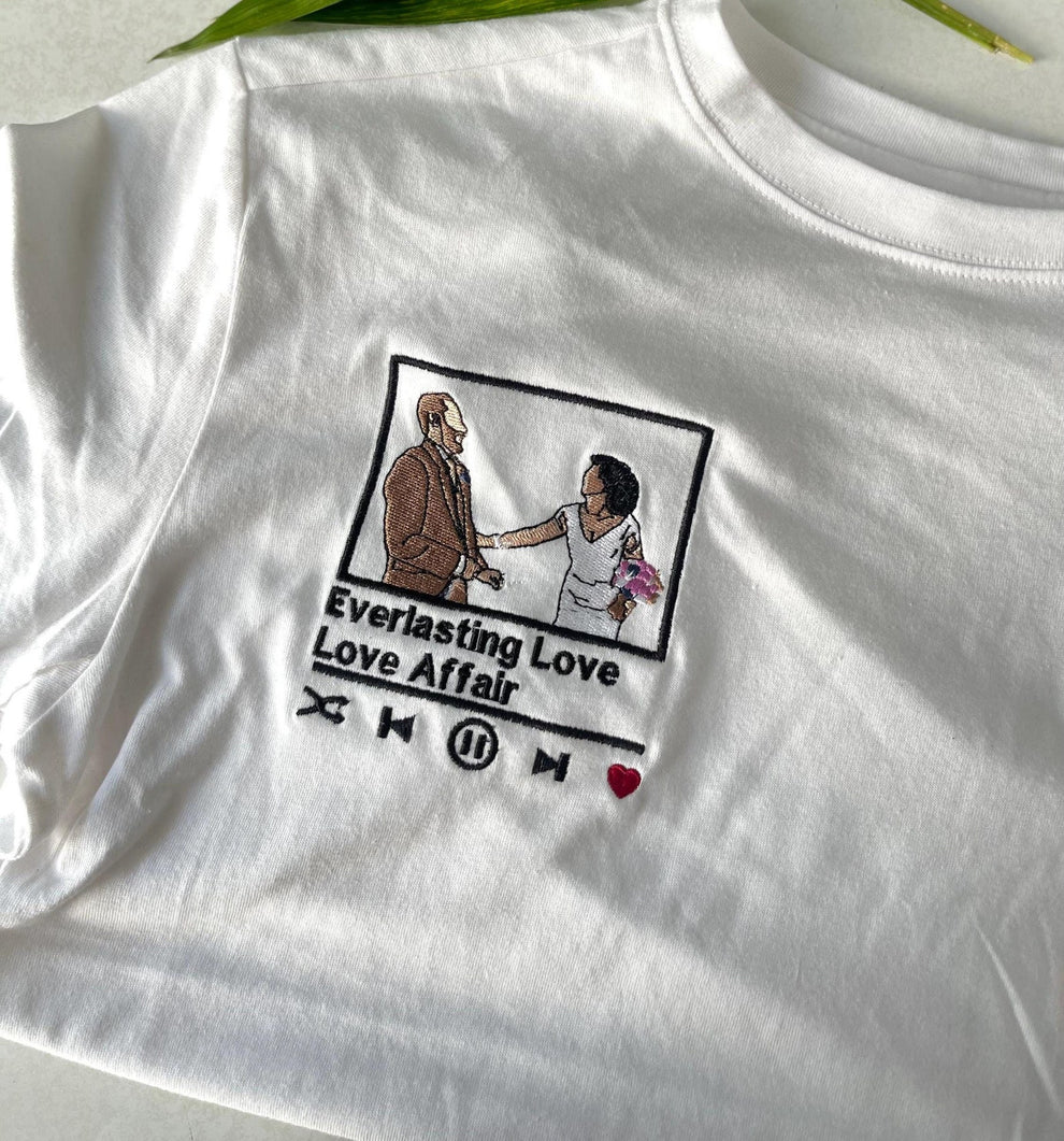 Individuell bestickter Hoodie mit Foto, personalisiertes Partner-Sweatshirt, romantische Partner-Bekleidung