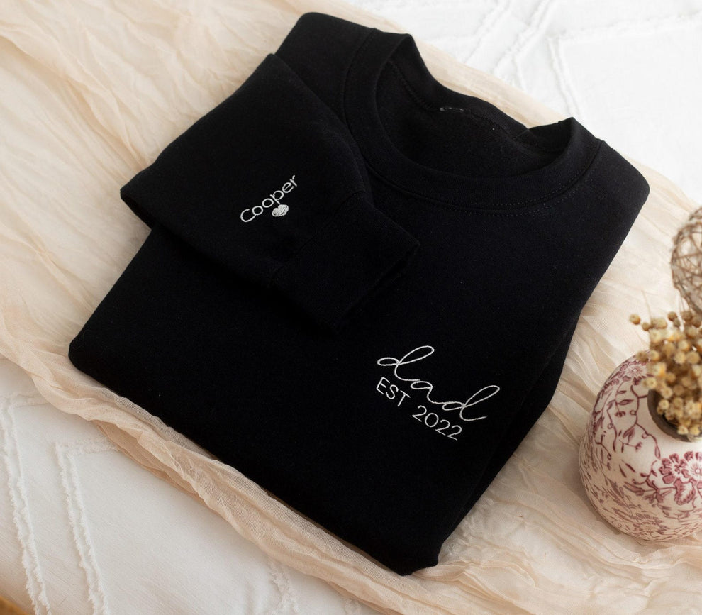 Besticktes Sweatshirt für Papa, Sweatshirt für Mama, Sweatshirt für Mama und Papa, bestickte passende Sweatshirts für Mama und Papa
