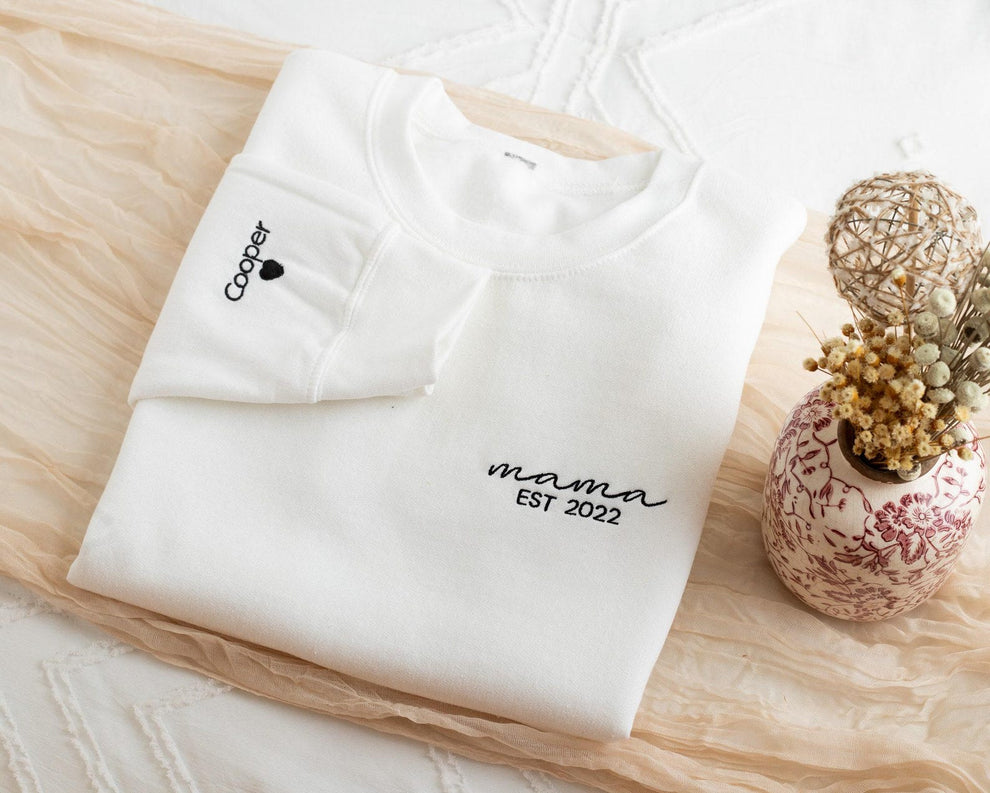 Besticktes Sweatshirt für Papa, Sweatshirt für Mama, Sweatshirt für Mama und Papa, bestickte passende Sweatshirts für Mama und Papa