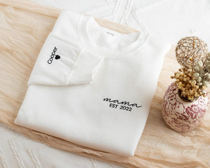 Besticktes Sweatshirt für Papa, Sweatshirt für Mama, Sweatshirt für Mama und Papa, bestickte passende Sweatshirts für Mama und Papa