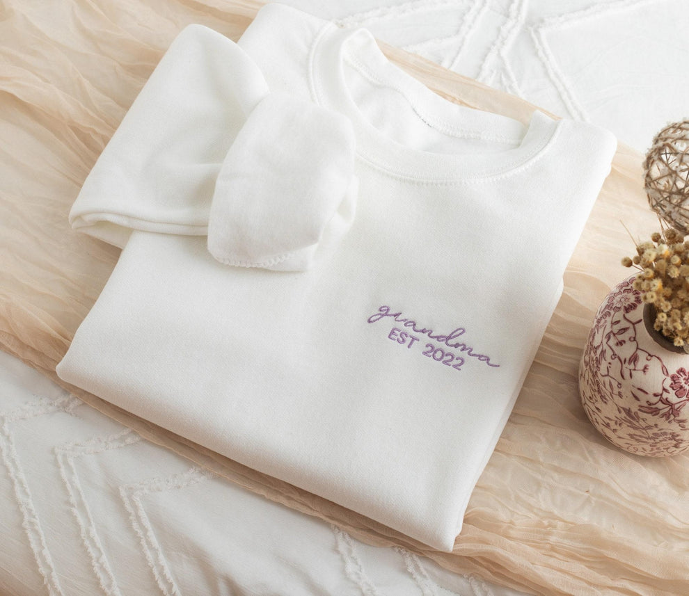 Besticktes Sweatshirt für Papa, Sweatshirt für Mama, Sweatshirt für Mama und Papa, bestickte passende Sweatshirts für Mama und Papa