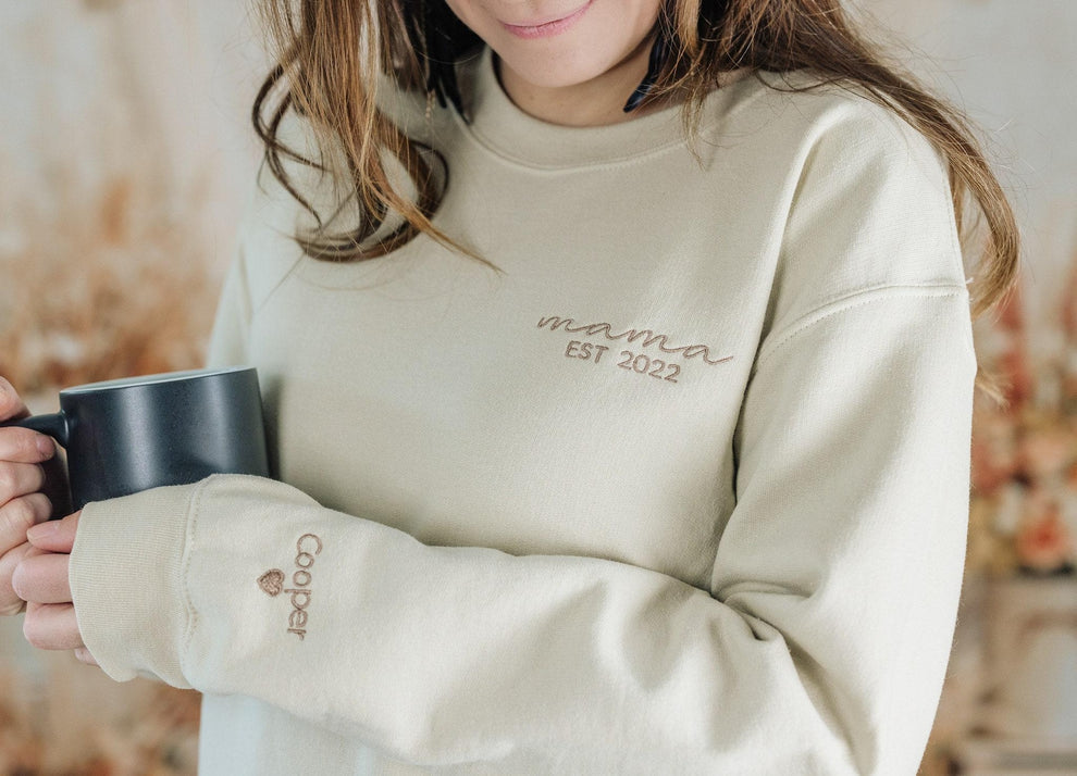 Besticktes Sweatshirt für Papa, Sweatshirt für Mama, Sweatshirt für Mama und Papa, passende Sweatshirts für Mama und Papa