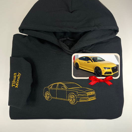 Individuell Bestickte Sweatshirts, Autogurte Mit Fotos, Personalisierte Bestickte Autogurte Mit Fotos, T-Shirts, Bestickte Autos