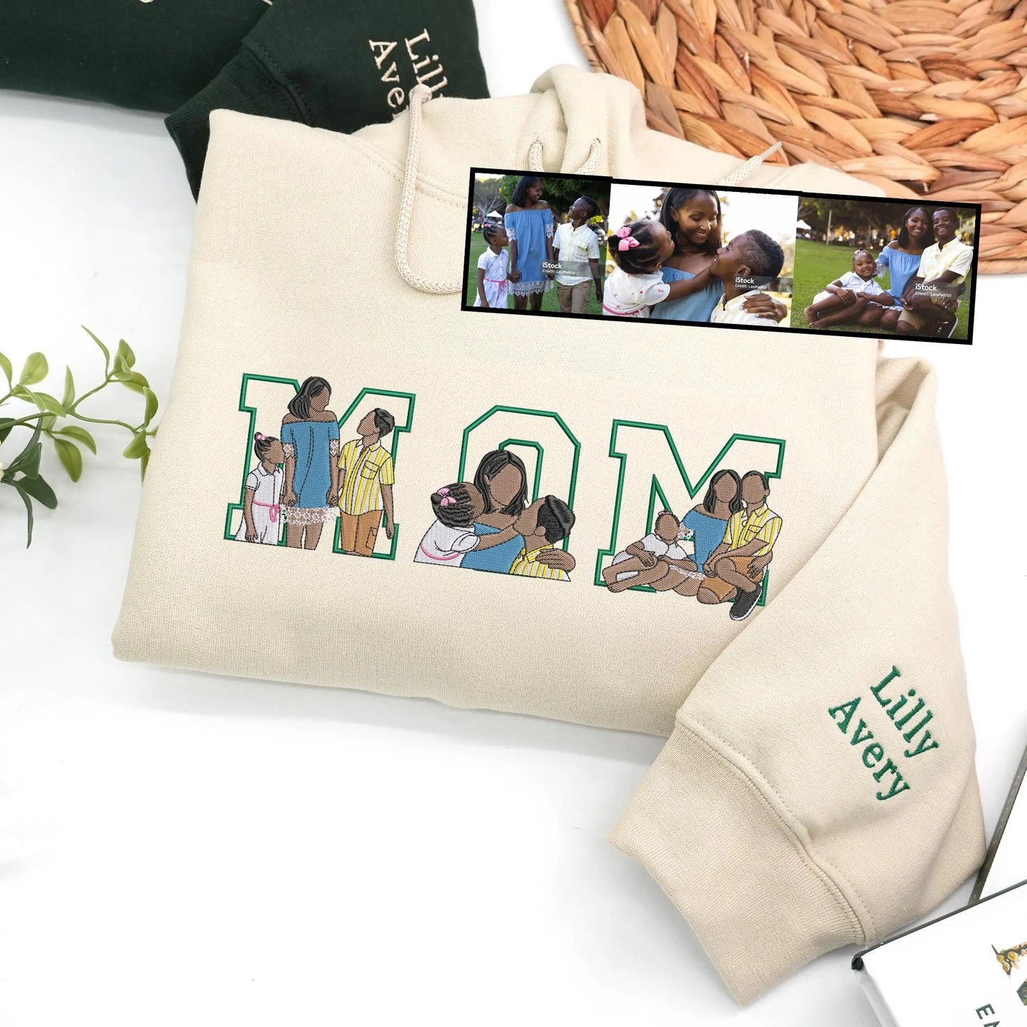 Personalisierter Hoodie mit Fotostickerei für Mama – Das beste Muttertagsgeschenk aller Zeiten, mit Liebe personalisiert