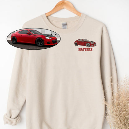 Motorrad, Freund, bestickte Auto-Kapuzenpullover, individuelles Liebesgeschenk für Freund, Auto-Enthusiasten, Geschenk