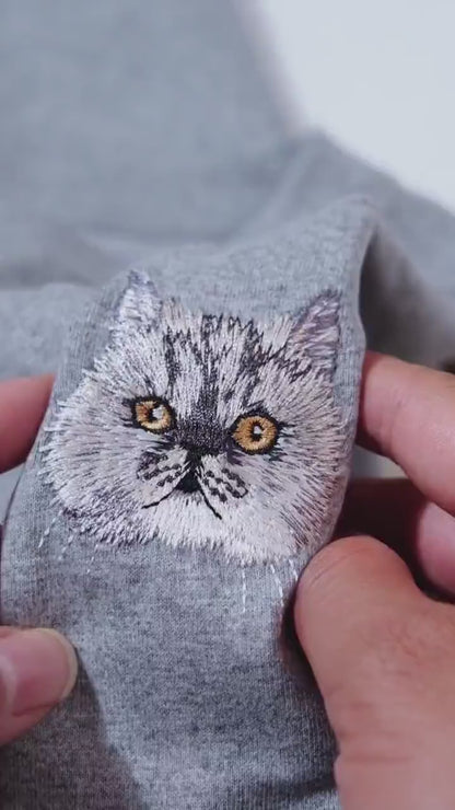 T-Shirt Mit Besticktem Gesicht - Personalisiertes Line Art Shirt, Gesichtsloses Shirt, Pet Art T-Shirt, Personalisiertes Geschenk Für Freundin, Paar, Geschenke Für Tierliebhaber