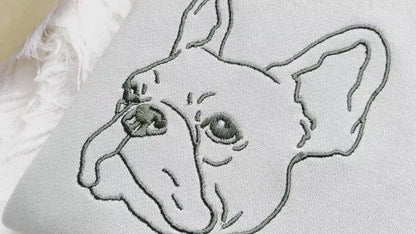 Bestickte Haustier-Sweatshirts Mit Haustierfoto Und Namen, Bestickter Hunde-Kapuzenpullover, Besticktes Haustierportrait, Geschenk Für Hundepapa/Hundemama